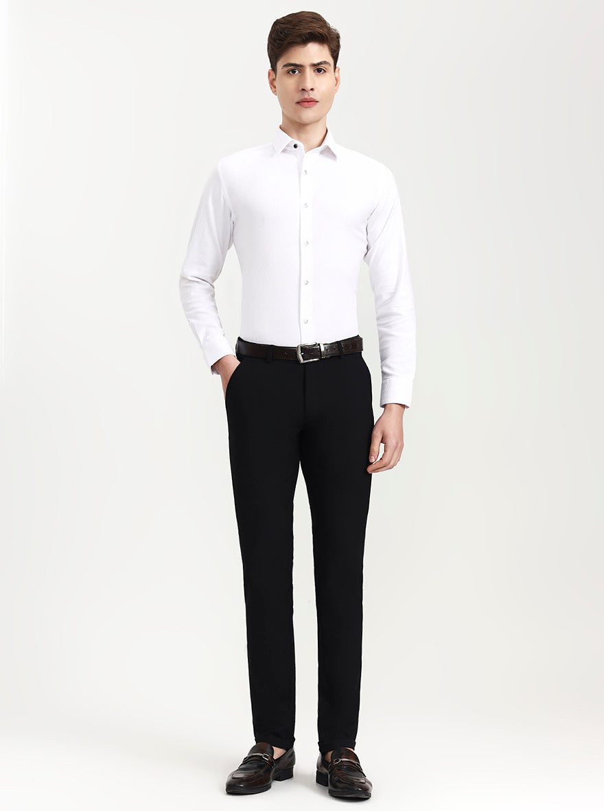White Solid Slim Fit Party Wear Shirt | Wyre