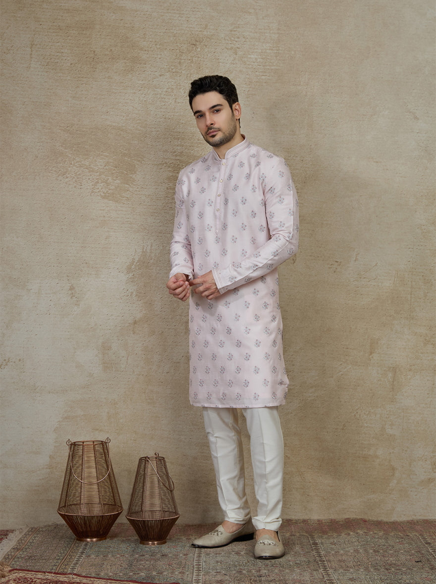 Cream Embroidered Kurta Pajama | TULA