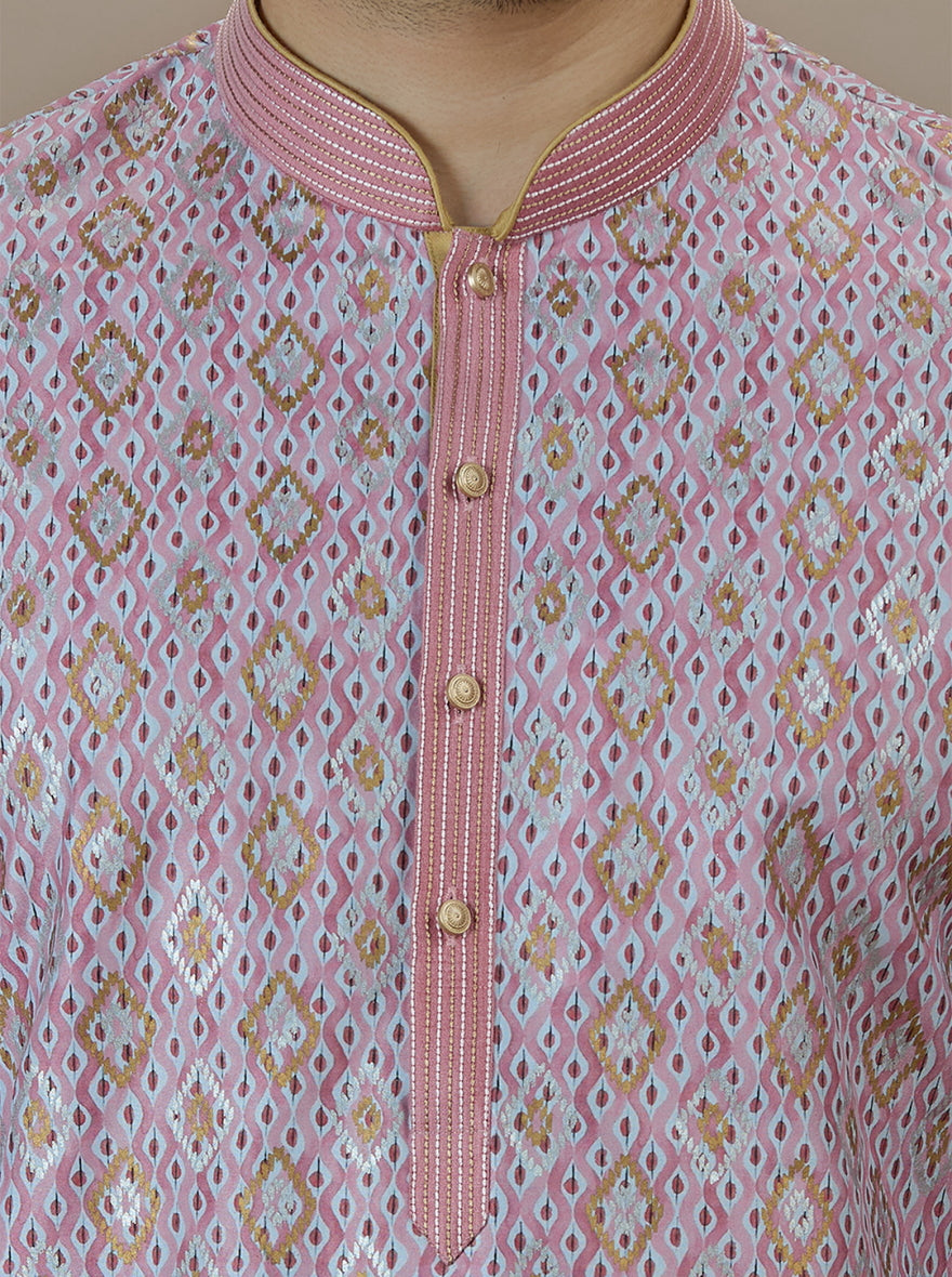 Pink Printed Kurta Pajama | Virasana