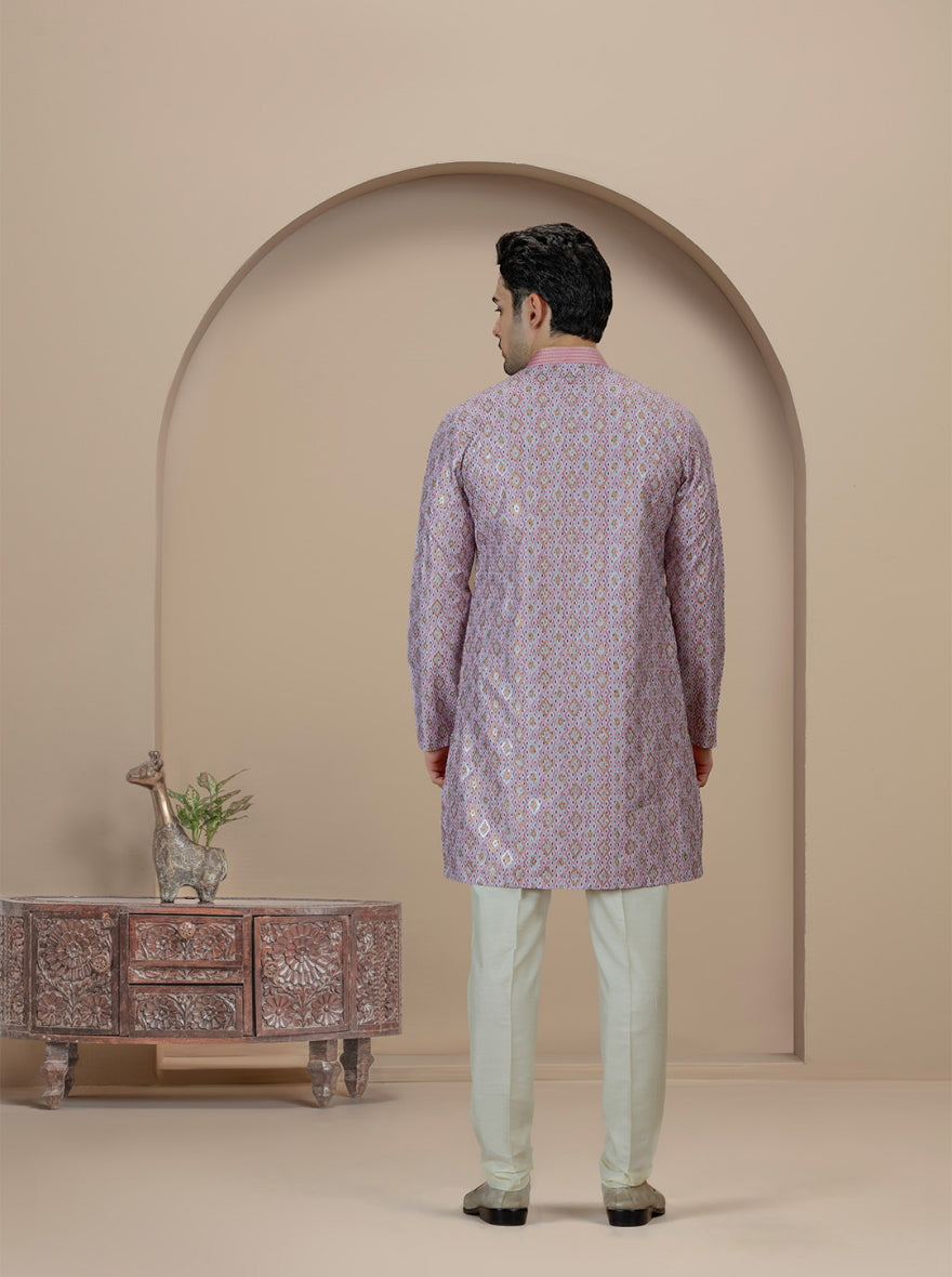 Pink Printed Kurta Pajama | Virasana