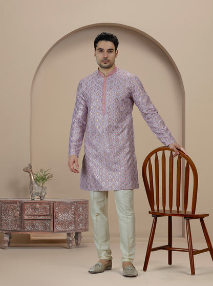 Pink Printed Kurta Pajama | Virasana