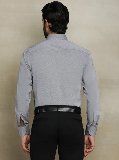 Grey Solid Regular Fit Formal Shirt | JadeBlue