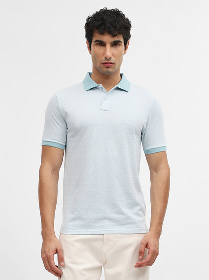 Aquatc Jacquard Slim Fit Polo T-Shirt | Greenfibre