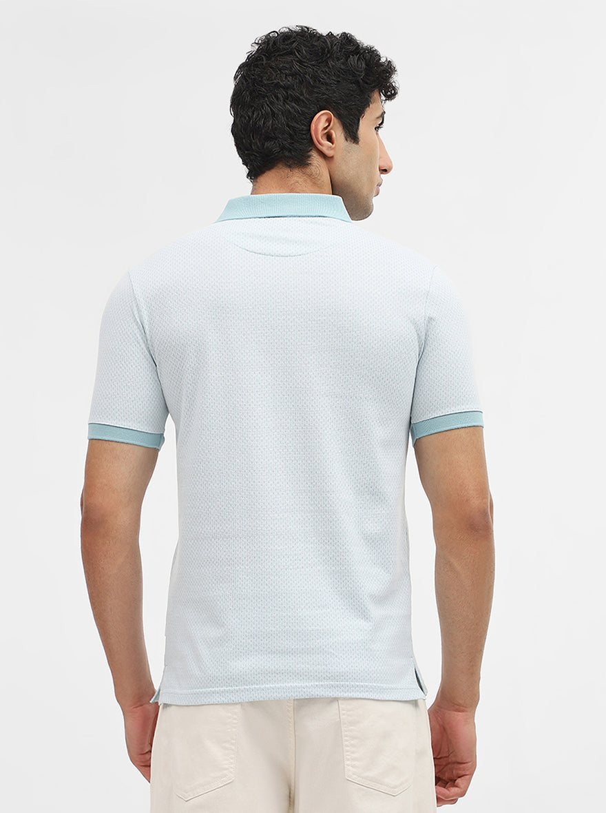 Aquatc Jacquard Slim Fit Polo T-Shirt | Greenfibre