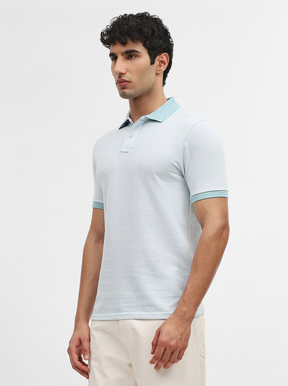Aquatc Jacquard Slim Fit Polo T-Shirt | Greenfibre