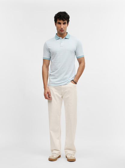 Aquatc Jacquard Slim Fit Polo T-Shirt | Greenfibre