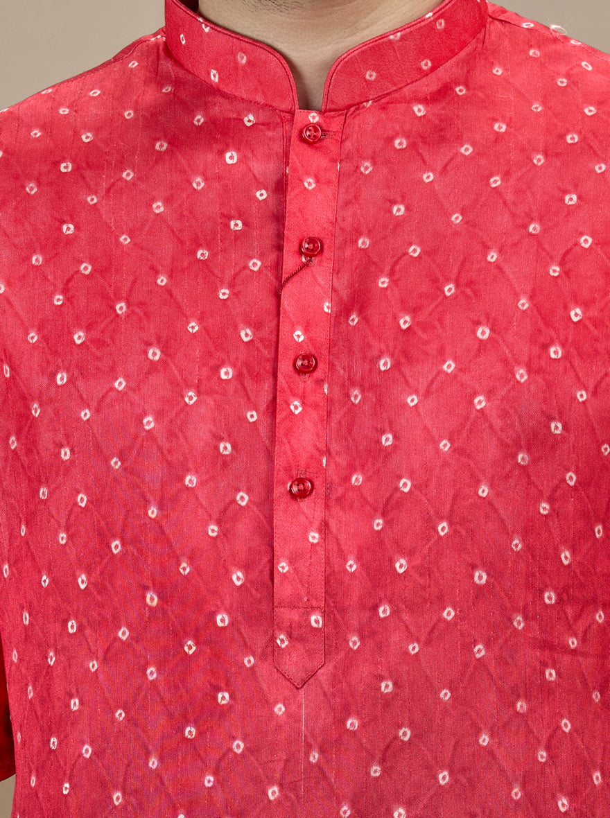 Red Printed Kurta Pajama | Virasana