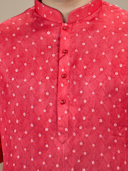 Red Printed Kurta Pajama | Virasana
