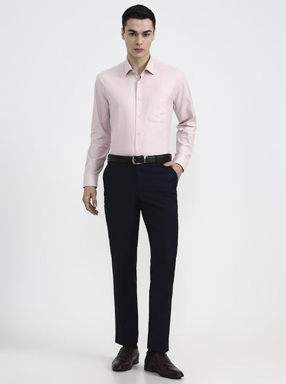 Pink Solid Regular Fit Formal Shirt | JadeBlue