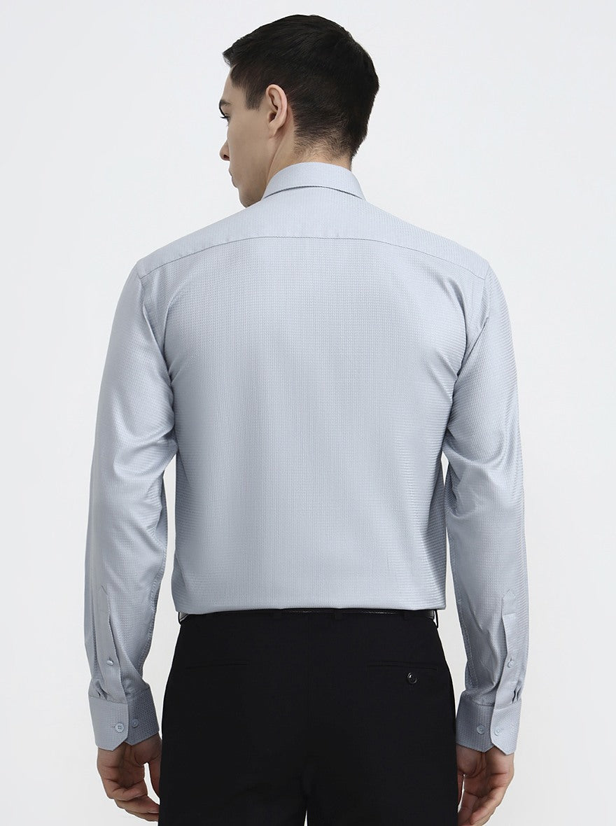 Grey Solid Regular Fit Formal Shirt | JadeBlue
