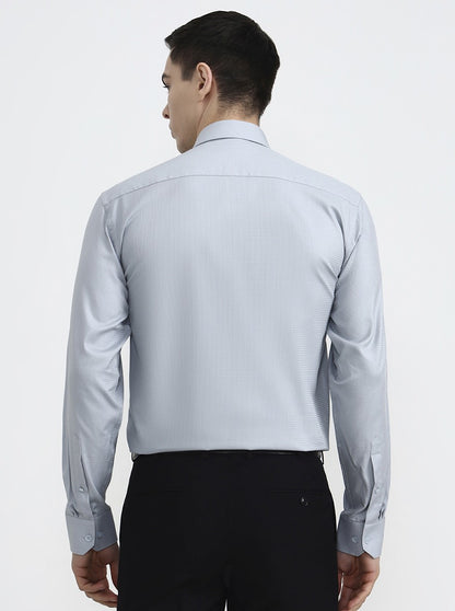 Grey Solid Regular Fit Formal Shirt | JadeBlue