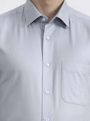 Grey Solid Regular Fit Formal Shirt | JadeBlue