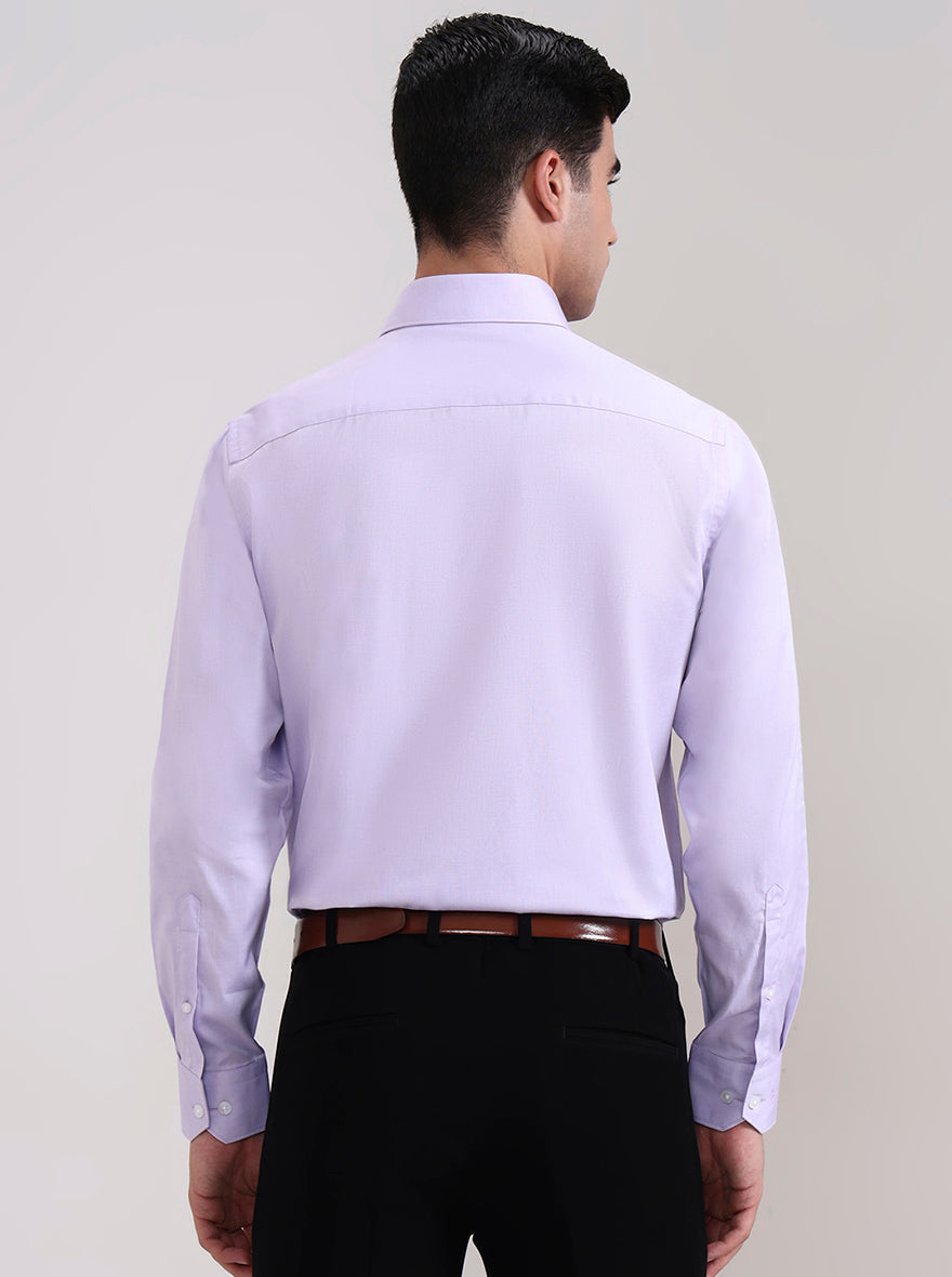 Purple Solid Regular Fit Formal Shirt | JadeBlue
