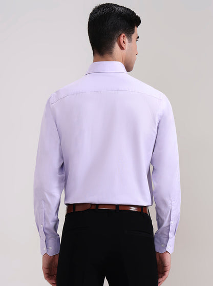 Purple Solid Regular Fit Formal Shirt | JadeBlue