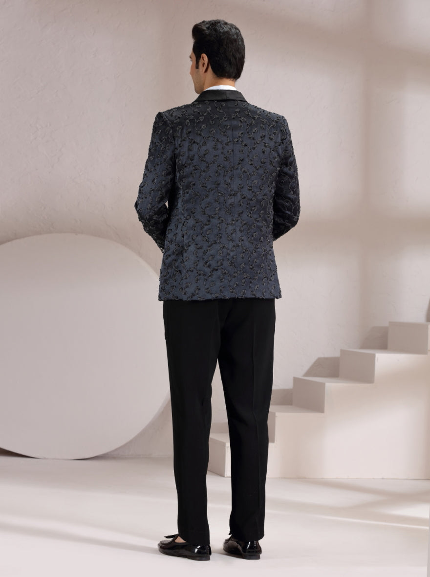 Black Embroidered Suit | JadeBlue