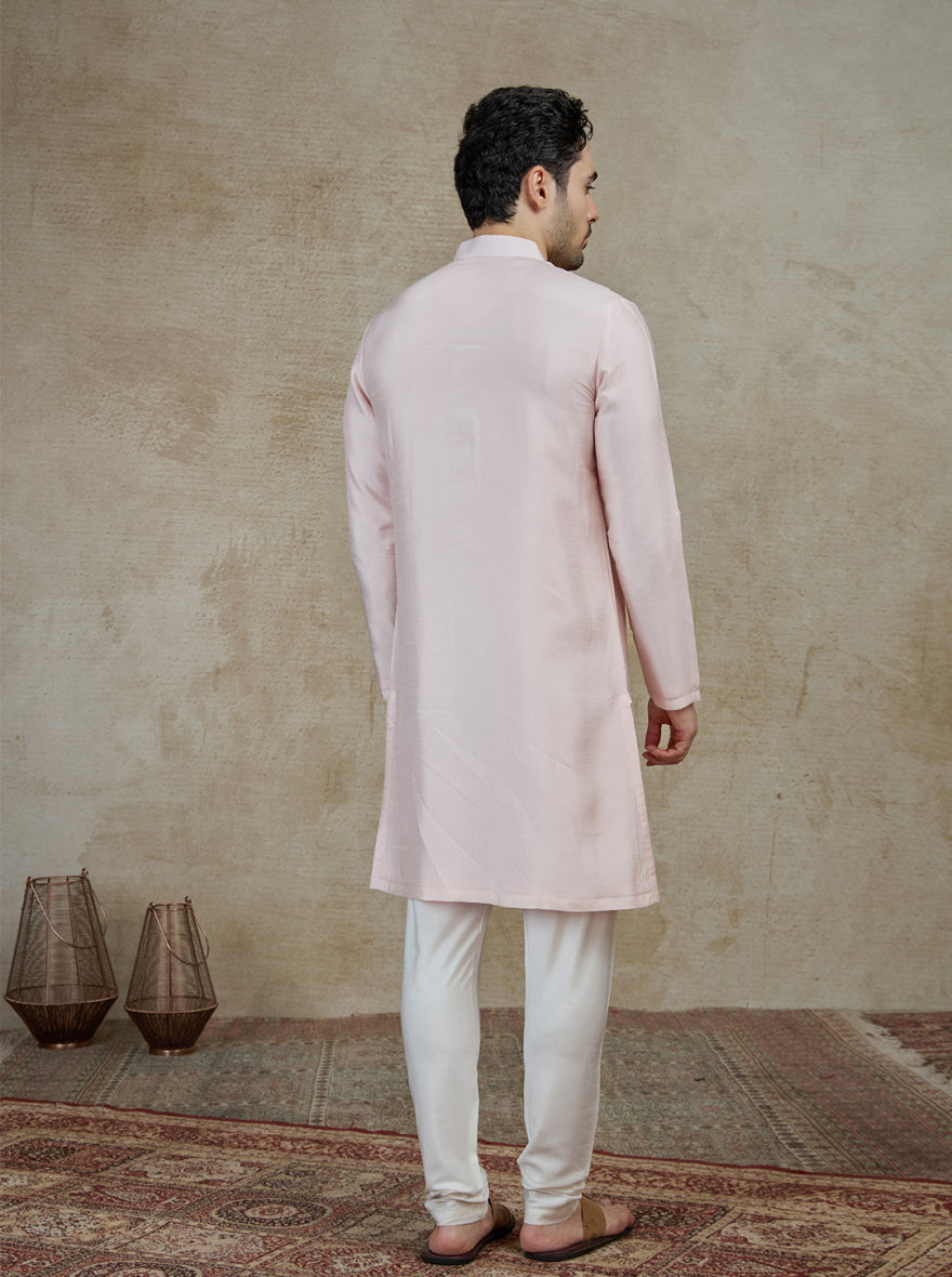 Baby Pink Solid Kurta Pajama | TULA