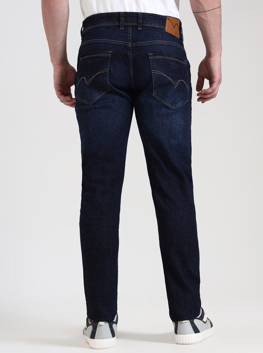 Indigo Blue Washed Slim Fit Jeans | JadeBlue