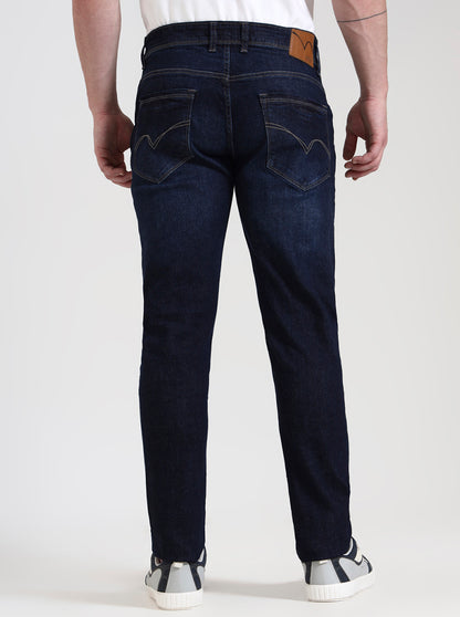 Indigo Blue Washed Slim Fit Jeans | JadeBlue
