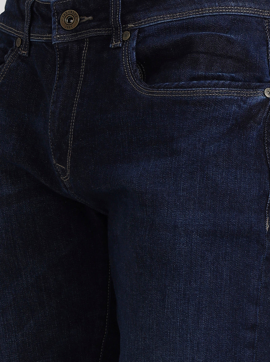 Indigo Blue Washed Slim Fit Jeans | JadeBlue
