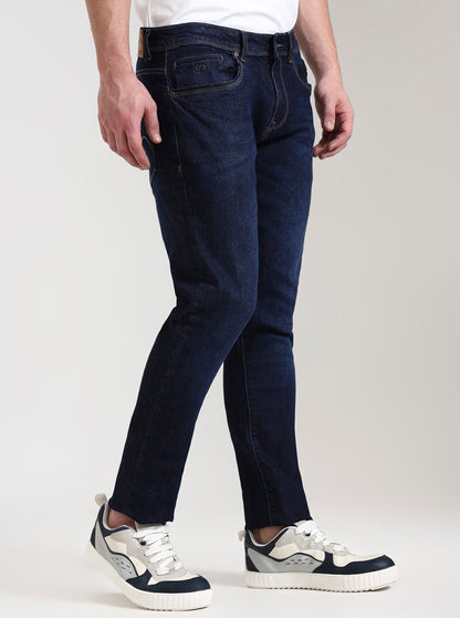 Indigo Blue Washed Slim Fit Jeans | JadeBlue