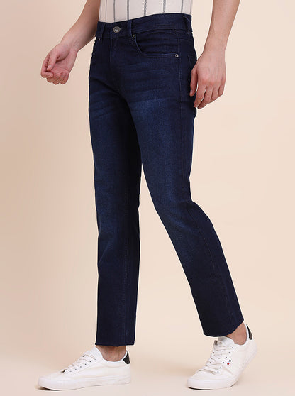Denim Blue Washed Narrow Fit Jeans | Greenfibre