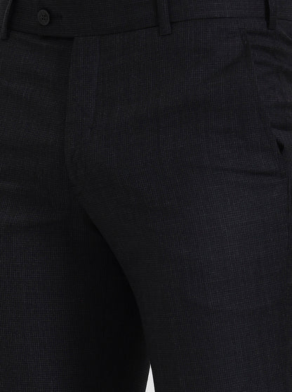 Charcoal Grey Solid Slim Fit Formal Trouser | JadeBlue Super Luxe