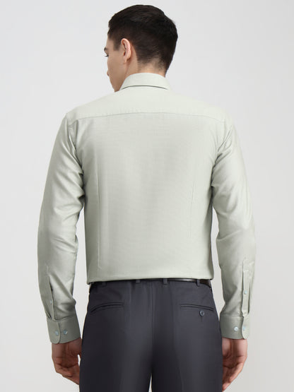 Pista Green Solid Slim Fit Formal Shirt | JadeBlue Youth