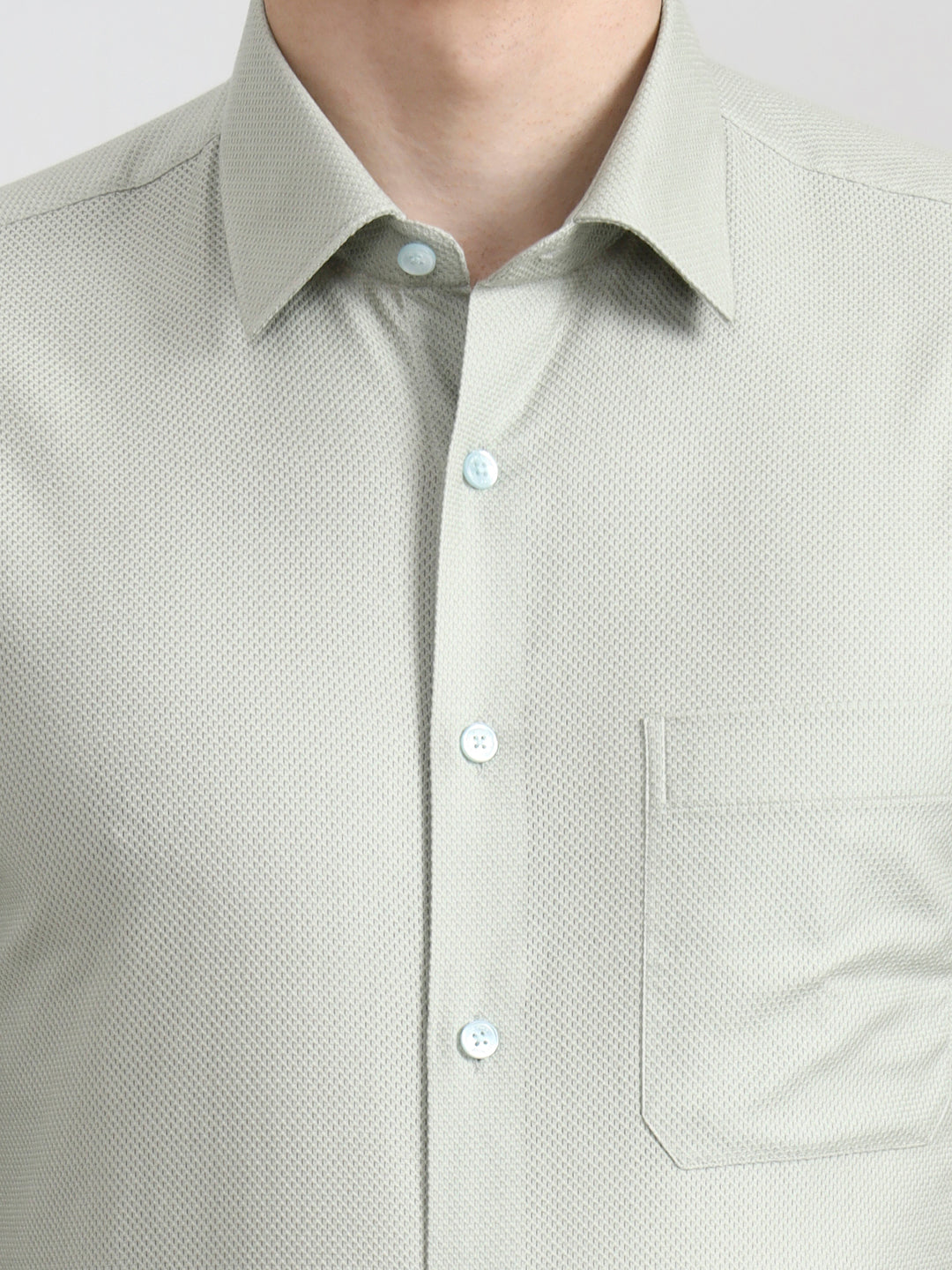Pista Green Solid Slim Fit Formal Shirt | JadeBlue Youth