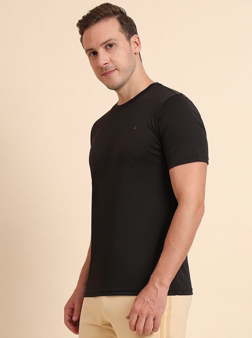 Black Solid Slim Fit T-Shirt | Jade Play