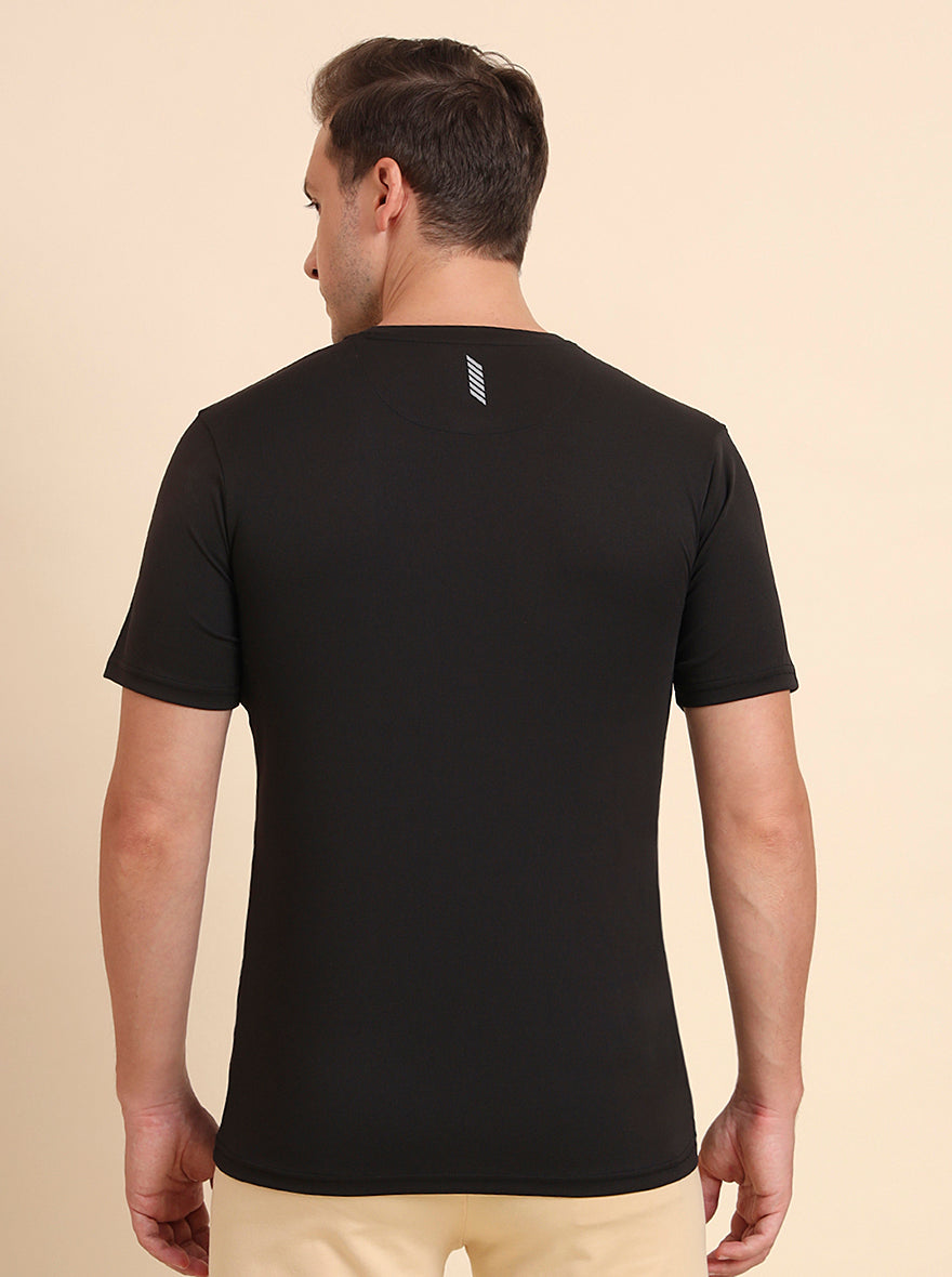 Black Solid Slim Fit T-Shirt | Jade Play