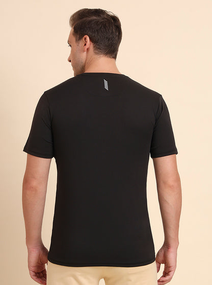 Black Solid Slim Fit T-Shirt | Jade Play
