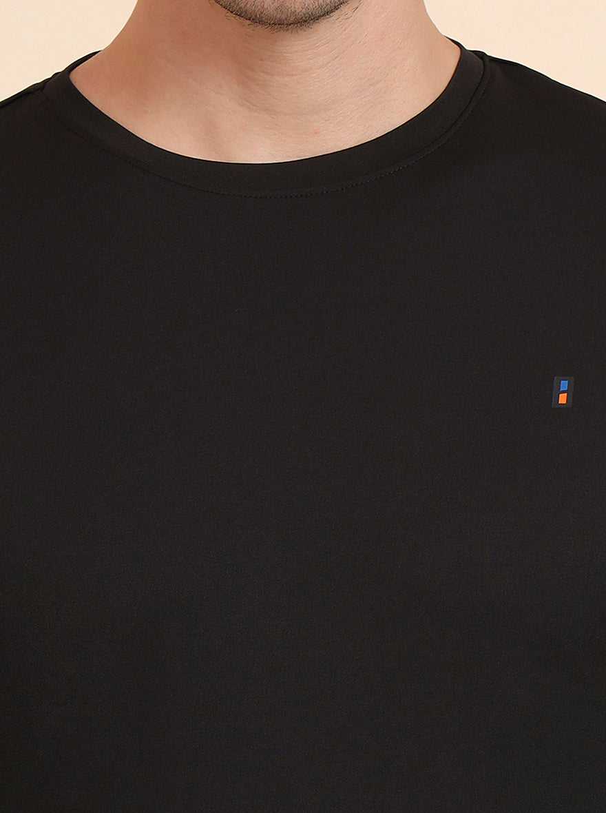 Black Solid Slim Fit T-Shirt | Jade Play