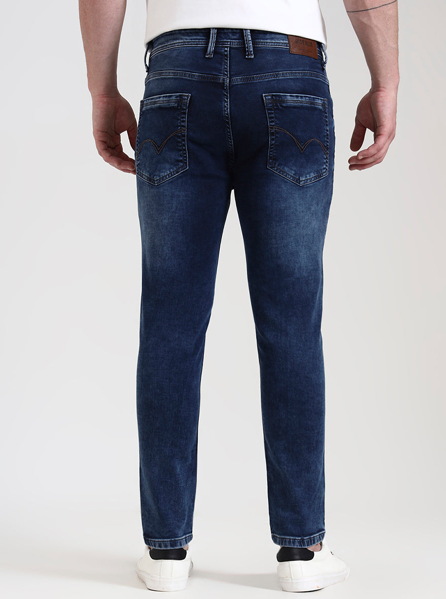 Smoky Indigo Blue Washed Rider Fit Jeans | JadeBlue
