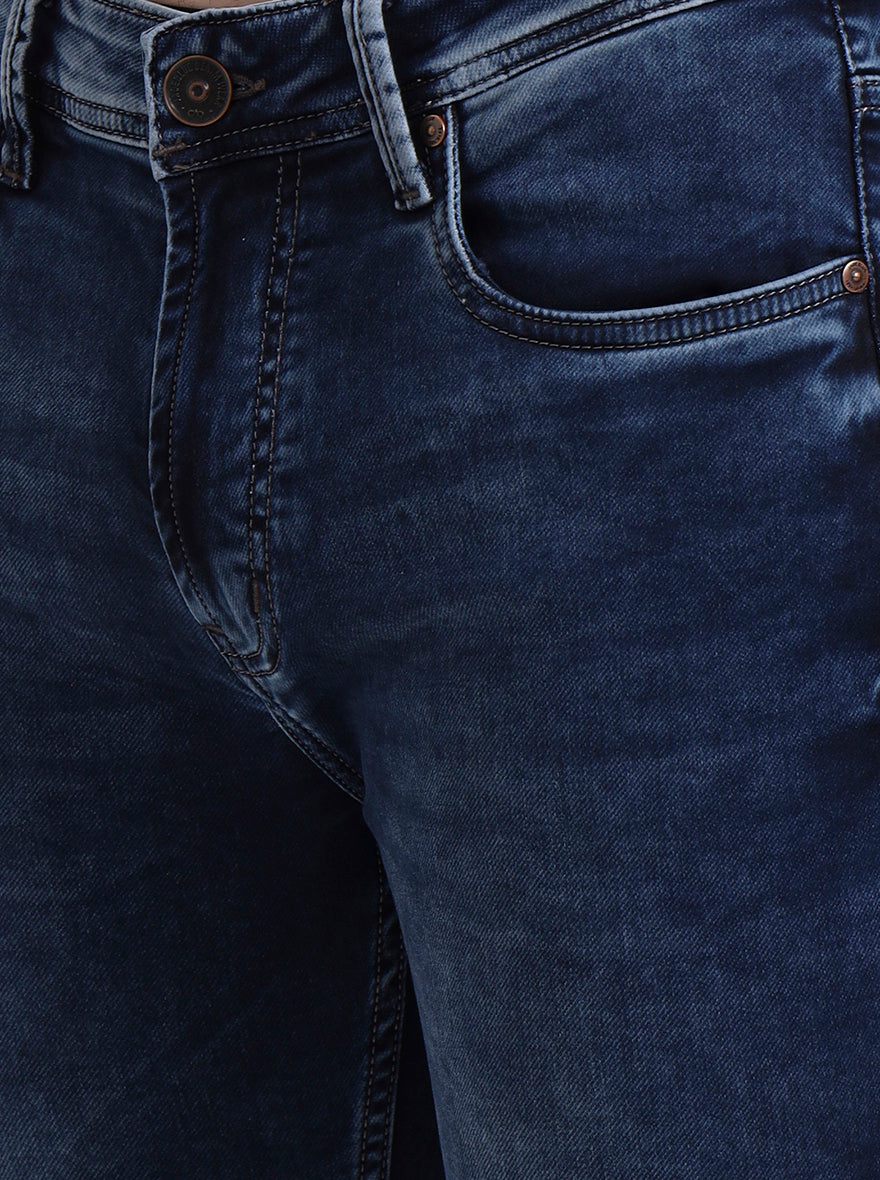 Smoky Indigo Blue Washed Rider Fit Jeans | JadeBlue