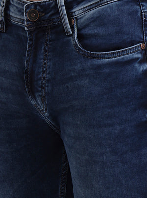 Smoky Indigo Blue Washed Rider Fit Jeans | JadeBlue