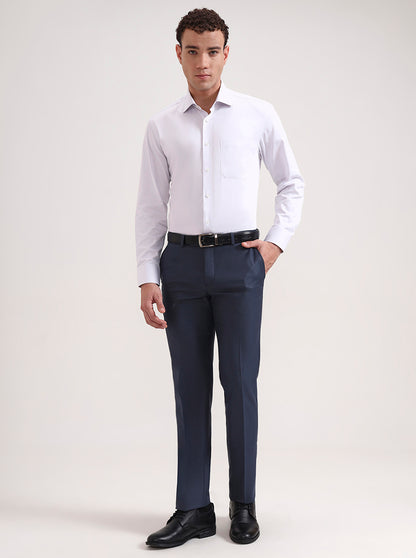 Light Grey Solid Slim Fit Formal Shirt | JadeBlue Super Luxe