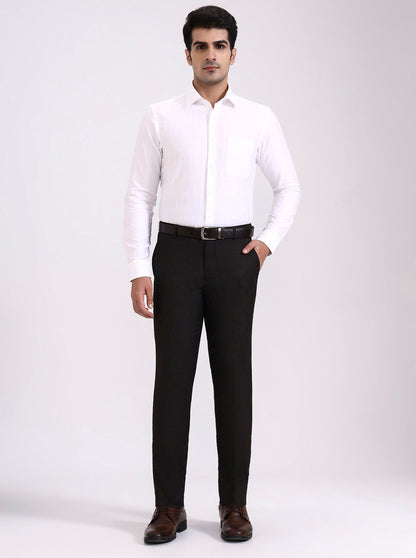 White Striped Slim Fit Formal Shirt | JadeBlue Youth