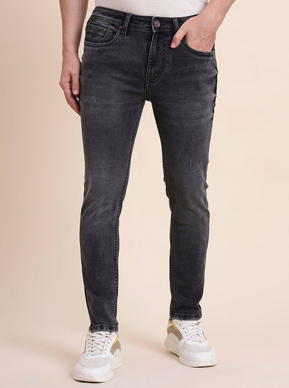 Charcoal Grey Washed Rider Fit Jeans | JadeBlue