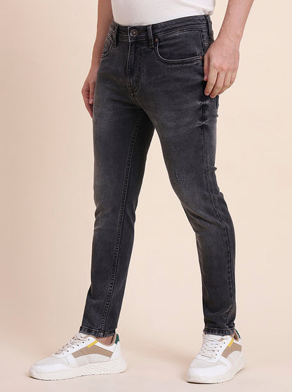 Charcoal Grey Washed Rider Fit Jeans | JadeBlue