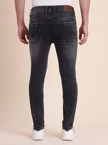 Charcoal Grey Washed Rider Fit Jeans | JadeBlue