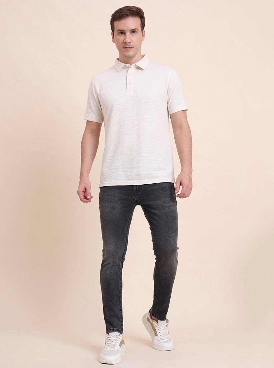 Charcoal Grey Washed Rider Fit Jeans | JadeBlue