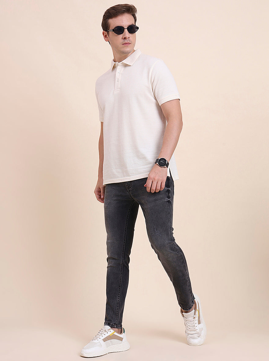 Charcoal Grey Washed Rider Fit Jeans | JadeBlue