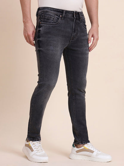 Charcoal Grey Washed Rider Fit Jeans | JadeBlue
