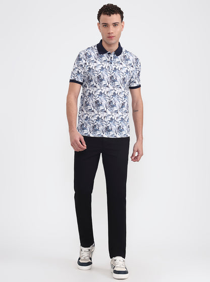 Black Solid Venice Fit Casual Trouser | JadeBlue