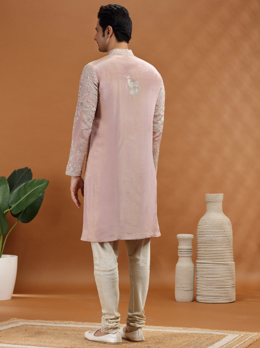Pink Embroidered Kurta | TULA