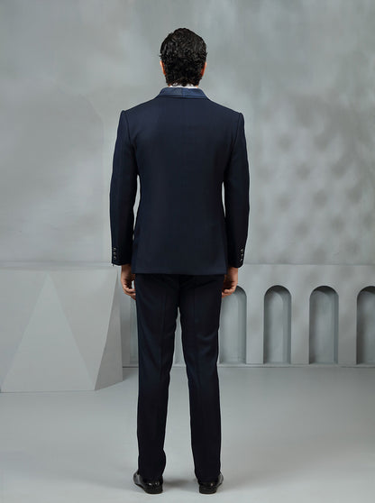 Blue Solid Jodhpuri Suit | JadeBlue
