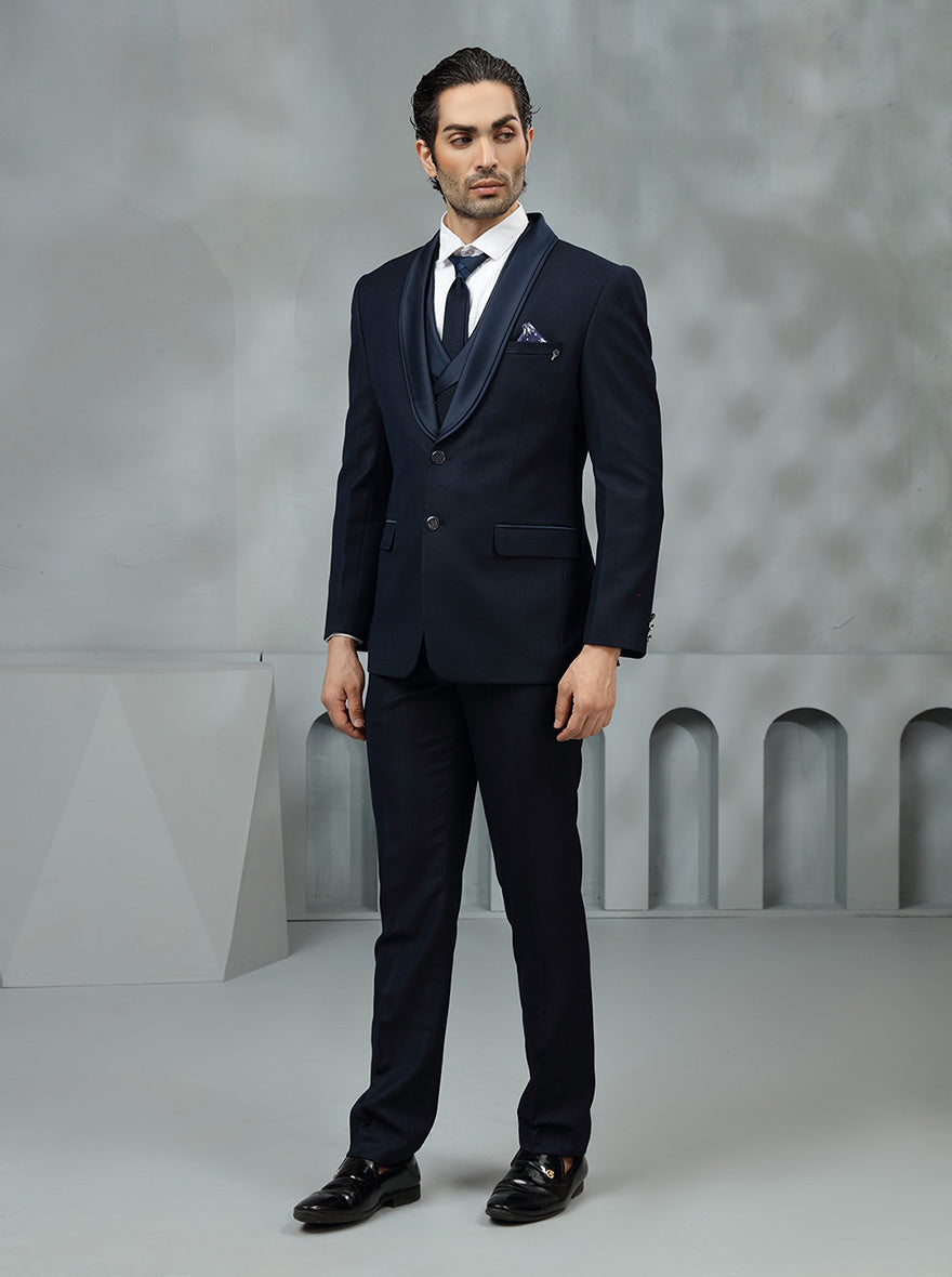 Blue Solid Jodhpuri Suit | JadeBlue