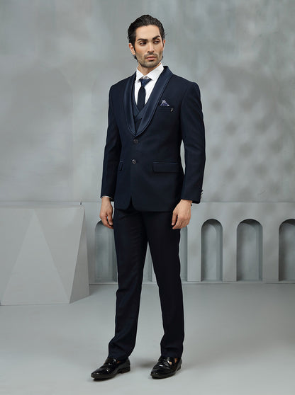 Blue Solid Jodhpuri Suit | JadeBlue
