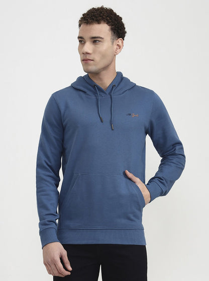 Airforce Blue Solid Slim Fit Winter T-Shirt | JadeBlue