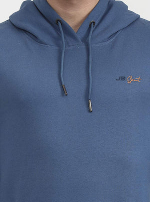 Airforce Blue Solid Slim Fit Winter T-Shirt | JadeBlue